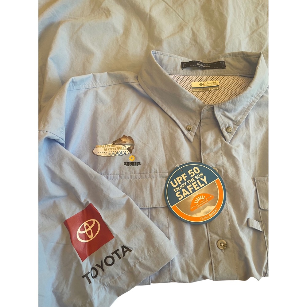 Columbia Bahama 2020 Racers Invitational Mens shirt XXL UPF 50 Sun Protection - Picture 1 of 7